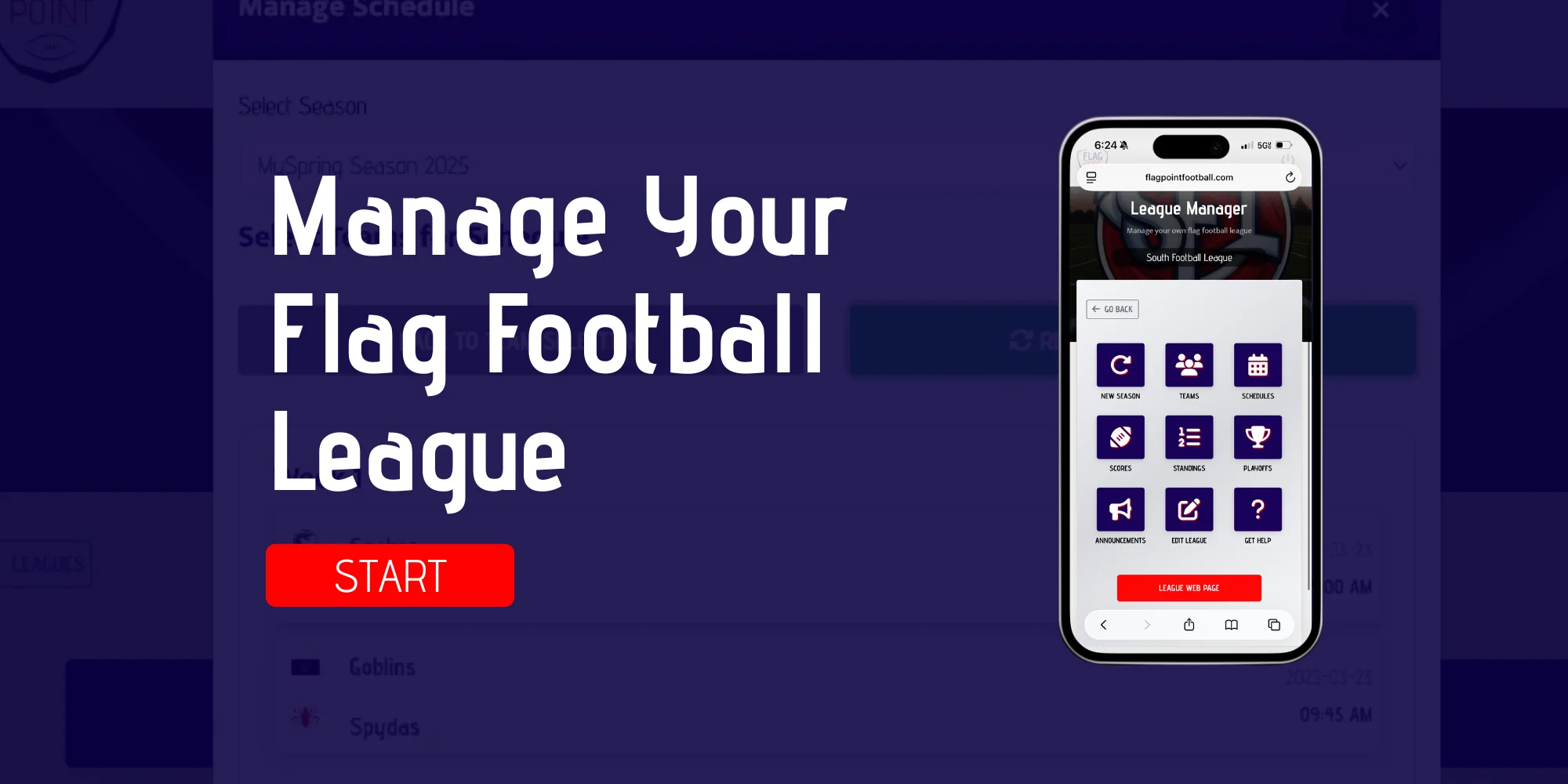 Flag Football League Manager